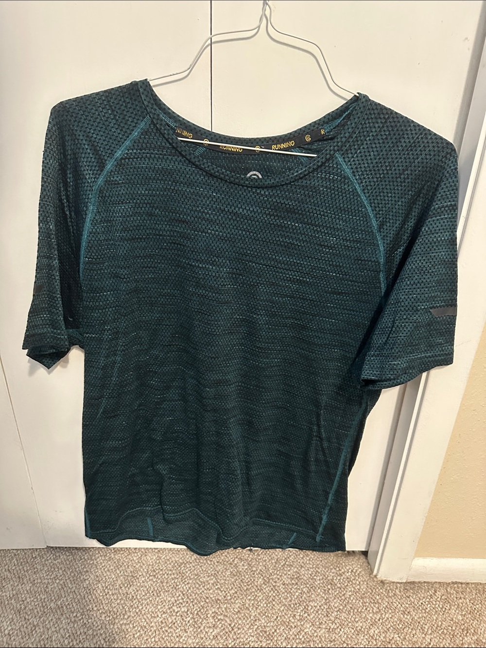 Men's Dark Teal Athletic Running Shirt - Picture 1 of 2